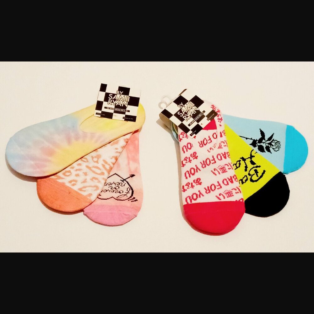 By Samii Ryan 6 Pairs No Show Socks Size 5-10 NWT